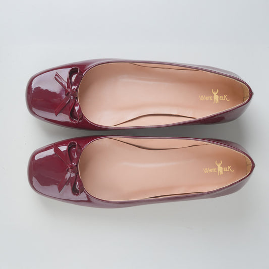 Scarlette Burgundy Bow-Detail