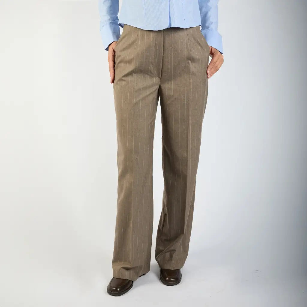 Light Brown Low Waist Trousers