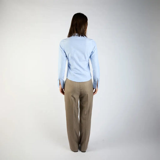 Baby Blue Shirt Tight Waisted